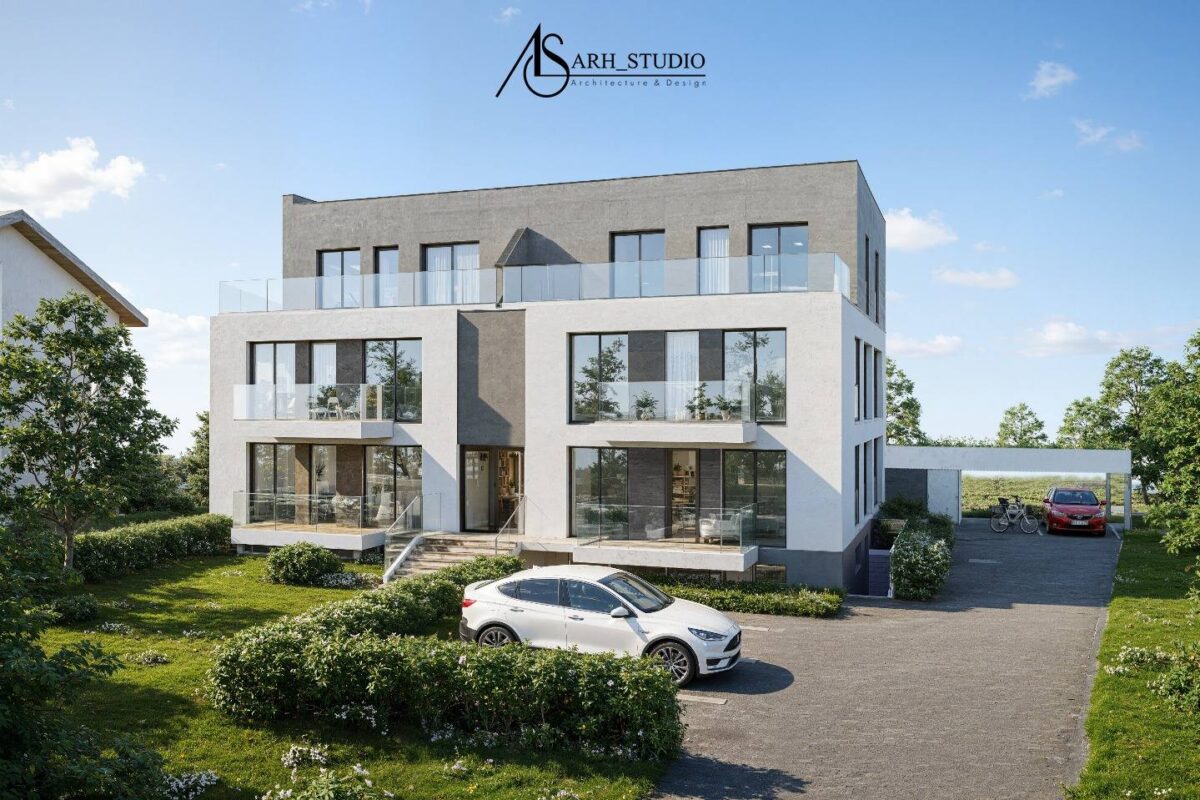 Projekat višeporodične stambene zgrade sa 10 stambenih jedinica.